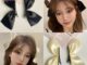 กิ๊บติดผม รูปหัวใจ ประดับโบว์ และพลอยเทียม สีชมพู สไตล์เกาหลี สําหรับผู้หญิง จํานวน 1 ชิ้น 2 ชิ้น