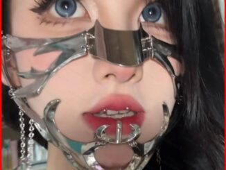 Yb1 Cyberpunk หน้ากากโลหะ ลายเอเลี่ยน สําหรับเด็กผู้หญิง BY1