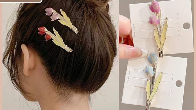[พร้อมส่ง] กิ๊บติดผมทิวลิป มี 7 สี หวานน่ารัก มินิมอลสไตล์เกาหลี ติดได้หลายลุคหลายโอกาส : MiniMilwʕ•ᴥ•ʔ