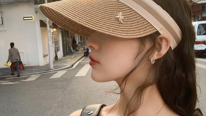 หมวกฟางเปล่า กันแดด เหมาะกับเดินชายหาดกลางแจ้ง แฟชั่นฤดูร้อน สําหรับผู้หญิง