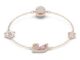 Swarovski สร้อยข้อมือ Dazzling Swan ตัวปิดแบบแม่เหล็ก หงส์ ชมพู เคลือบโทนสีโรสโกลด์ ของแท้ 100%