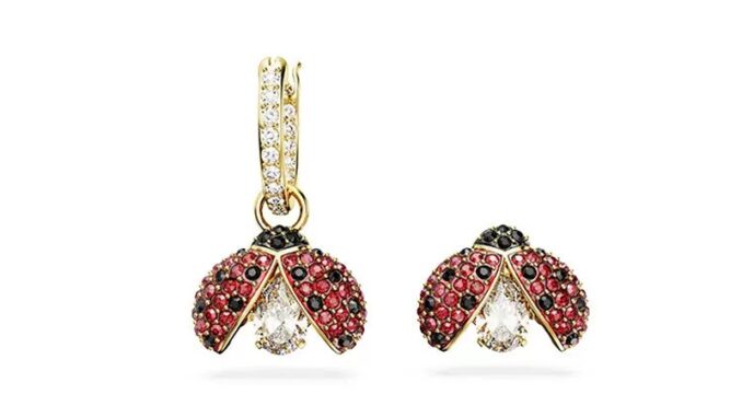 Swarovski Idyllia ต่างหูรูปเต่าทอง แฟชั่นฤดูใบไม้ร่วง ฤดูหนาว