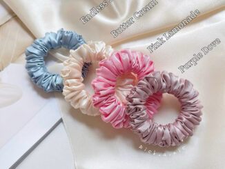 พร้อมส่ง❤️ ยางรัดผม ผ้าเครปซาตินอย่างดี SCRUNCHIES ยางรัดผมโดนัท ยางรัดผมถนอมเส้นผม