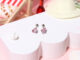 earika.earrings - pinkish ruby planet heart piercing จิวเม็ดกลมหัวใจสีชมพูบานเย็น เงินแท้ เหมาะสำหรับคนแพ้ง่าย