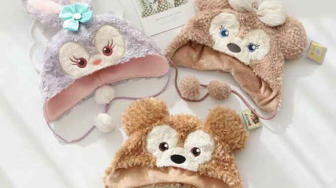 (พร้อมส่ง ) Duffy & Friends Fluffy Hat หมวกกันหนาว หมวกไหมพรม