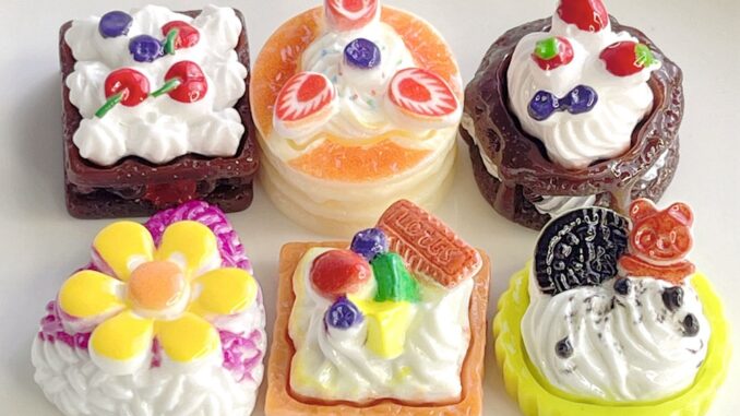 10 ชิ้น / เซต ดอกไม้ ครีม สองชั้น เค้ก เรซิน หลังแบน DIY ที่คาดผม อุปกรณ์เสริม เคสโทรศัพท์ จี้ตกแต่ง