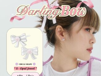 ( ลดเพิ่ม 30% กรอกโค้ด "30WOW44") ต่างหู Darling Bow Earrings (วัสดุอย่างดี ก้านS925) The Green Box