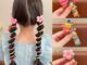 Fashion พร้อมส่งจากไทย ยางรัดผม สไตล์เกาหลี แบบยืดหยุ่นสูง ลายดอกไม้น่ารัก เครื่องประดับ สำหรับเด็กผู้หญิง Q-171
