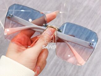 【พร้อมส่ง】COD (San9) แว่นตากันแดด ไร้ขอบ ขนาดใหญ่ ป้องกันรังสียูวี แฟชั่นสําหรับผู้หญิง