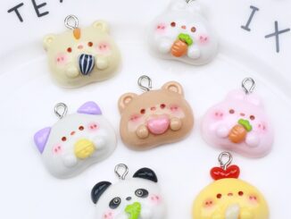เครื่องประดับเรซิ่น รูปการ์ตูนไก่ แพนด้า กระต่ายน่ารัก แฮนด์เมด diy