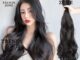 Trendyzone วิกผมหยิก รูปตัว U ผมยาว สีดํา