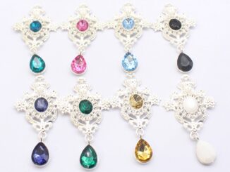 จี้รูปไข่ ประดับเพชร รูปผีเสื้อ สีเหลือง สําหรับตกแต่งขวดไวน์ DIY TH