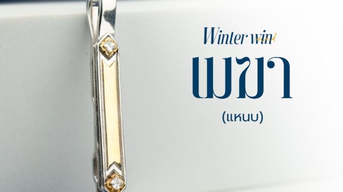 แหนบเมฆา(ชุบตามปกติ) ฝังพลอย 4 สี งานเงินแท้ 925 ชุบทองคำขาว แต่งทอง