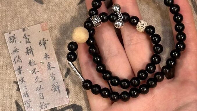 สร้อยข้อมือ ประดับลูกปัด รูปภูเขาผี สไตล์จีน วินเทจ คุณภาพสูง เหมาะกับของขวัญ สําหรับผู้หญิง