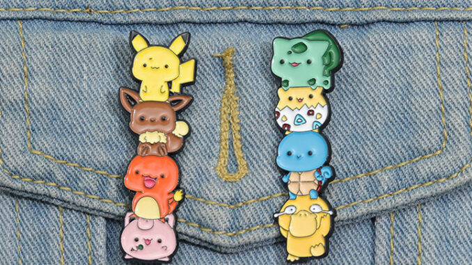 เข็มกลัด รูปการ์ตูน Poke mon Jenga Pikachu Squirtle น่ารัก สร้างสรรค์ เครื่องประดับ ของขวัญ เข็มกลัด รูปการ์ตูน Poke mon Jenga Pikachu Squirtle น่ารัก สร้างสรรค์ เครื่องประดับ ของขวัญ