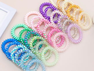 ยางรัดผม สีเหลือง สีม่วง สีชมพู สีฟ้า สีเขียว สีแคนดี้ สําหรับเด็กผู้หญิง 6 ชิ้น