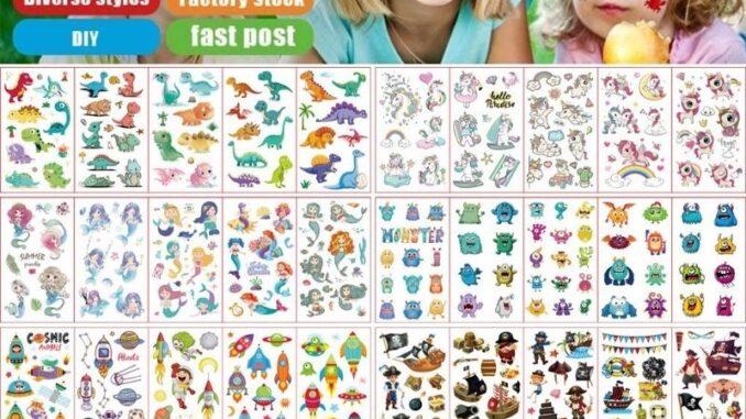 Sale พร้อมส่ง ราคาต่อ  1 เซต   Dinosaur Tattoo Animal Vehical ไดโนเสาร์ สัตว์ รถ พาหนะ แทททู