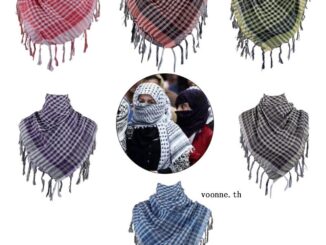 Voonne Arab Keffiyeh Shemagh ผ้าพันคอ ผ้าคลุมไหล่ ทรงสี่เหลี่ยม