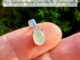 4AC-57JA จี้เงินแท้925 ประดับหยกแท้ เนื้อดี 5mm*7mm ชุบเคลือบ White Gold จี้หยกแท้100%