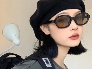 COD-ในไทย แว่นตากันแดด กรอบวงรีกรอบสีดํา ป้องกันรังสียูวี เลนส์สีเลือกสีได้ แฟชั่นเรโทร insสไตล์เกาหลี คู่รักผู้ชายและผู