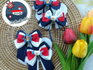 กิ๊บโบว์ติดผม⚓สมอเรือ(ราคา/1คู่)