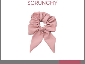 SatinxZero SCRUNCHY ยางรัดผมพร้อมโบว์ผูก (Peach)