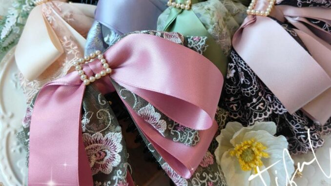 A Dreamกิ๊บกล้วยลูกไม้โบว์หน้า สีสดใสลูกไม้นุ่มสวยหวาน ไซร์M 10เซ็น(พร้อมส่ง❤️)