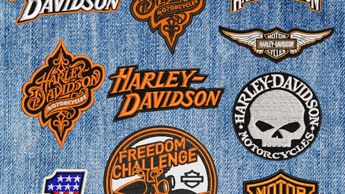 อาร์มปัก ฮาร์เลย์ เดวิดสัน Harley Davidson วัสดุตกแต่งผ้า อาร์มติดเสื้อ ตัวรีดติดเสื้อ อาร์มตีนตุ๊กแก ปักแน่น เน้นคุณภาพ