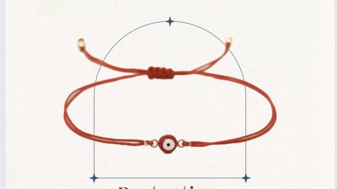 mini red Evil eye Nazar eye  bracelet กำไลมงคล ปกป้องผู้สวมใส่ ความสัมพันธ์ H101