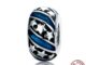 BAMOER Spacer Beads fit Women Bracelet Bangles DIY Genuine 925 Sterling Silver Sparkling Star Blue Enamel SCC636