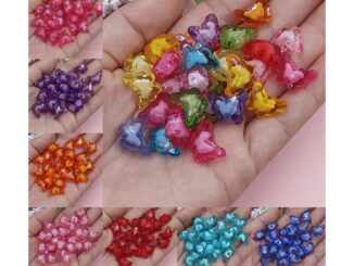 ลูกปัดอะคริลิคใส ลายดอกไม้ 15 มม. 20 ชิ้น พร้อมจี้สร้อยข้อมือลูกปัด DIY