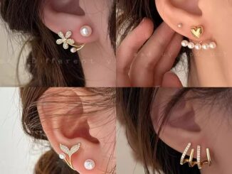 เครื่องประดับ ต่างหูกระดุม สีทอง ยอดนิยม สําหรับผู้หญิง