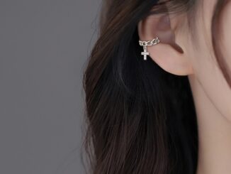 ✨️ เอียคัพเงินแท้ ลายเลท tห้อย •E3--