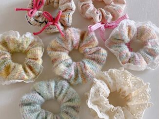 ยางรัดผม ผ้าวูล แต่งลูกไม้ ขนาดใหญ่ สีสันสดใส สําหรับเด็กผู้หญิง