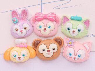 เครื่องประดับเรซิ่น ลายการ์ตูนดิสนีย์ หัวสัตว์น่ารัก สําหรับตกแต่งสมุดภาพ งานฝีมือ DIY