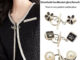 [simplehomeline] ใหม่ เข็มกลัดโซ่ รูปดอกไม้ ประดับไข่มุก สไตล์ฝรั่งเศส กันแสงไฟ ลอกออกได้ สําหรับติดคอเสื้อโค้ท