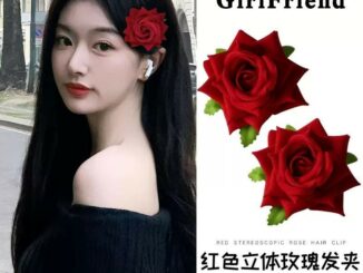 ใหม่ กิ๊บติดผม รูปดอกกุหลาบ หรูหรา สไตล์เกาหลี เครื่องประดับผมหน้าม้า แฟชั่นสําหรับผู้หญิง