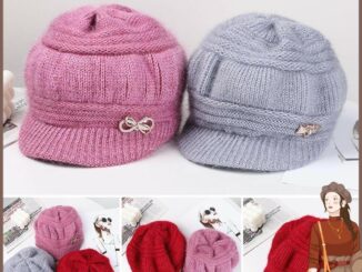 Bubble หมวกผ้าวูล สีพื้น ฤดูหนาว หมวกกันน็อก หมวกถัก บังลม