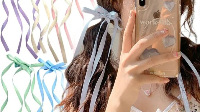 กิ๊บติดผมริบบิ้นยาว ผ้ากํามะหยี่ ขนาดใหญ่ สไตล์วินเทจ เครื่องประดับ สําหรับผู้หญิง Y2K