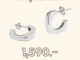 Silver Matters ต่างหูห่วงก้านซี (Square C Hoop Earrings)