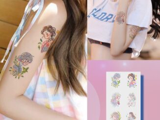 สติกเกอร์รอยสักชั่วคราว กันน้ํา ลายดอกไม้ 7 วัน