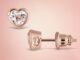 Mizuchol- ต่างหูเงินแท้ประดับพลอยแท้ White Topaz -Mini Heart Earrings