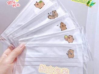 หน้ากากอนามัย ลายการ์ตูน 3 ชั้น สีขาว คุณภาพสูง สําหรับผู้ใหญ่ 50 ชิ้น