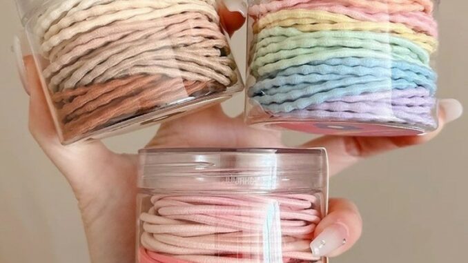 ยางรัดผม แบบยืดหยุ่นสูง สีสันสดใส เครื่องประดับ สําหรับเด็กผู้หญิง จํานวน 48 ชิ้น