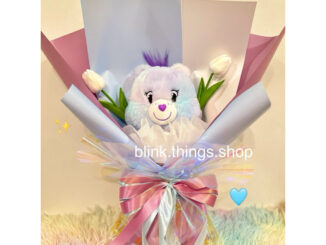 พร้อมส่ง   1-5 ชม. ช่อdream bright bear ช่อดอกไม้ปัจฉิม ช่อแคร์แบร์ ลิขสิทธิ์ แท้