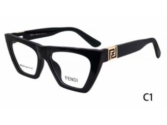 Fendi FENDI แว่นตากันแดดแฟชั่น ลําลอง กรอบอะซิเตท ผีเสื้อ ออปติคอล ทรงไม่สมมาตร lk