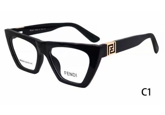 Fendi FENDI แว่นตากันแดดแฟชั่น ลําลอง กรอบอะซิเตท ผีเสื้อ ออปติคอล ทรงไม่สมมาตร lk