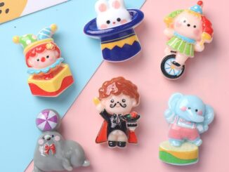 ตัวตลกวงกลม ลายการ์ตูนช้าง สําหรับตกแต่ง DIY 10 ชิ้น