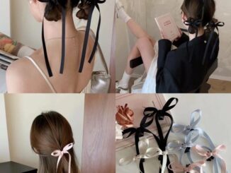 E142 กิ๊บติดผม ประดับโบว์ริบบิ้น สายยาว แบบหนีบ น่ารัก เครื่องประดับ สำหรับผู้หญิง 1 ชิ้น