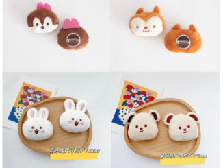 ((พร้อมส่ง)) เข็มกลัดตุ๊กตาติดกระเป๋า กระรอก หมี กระต่าย